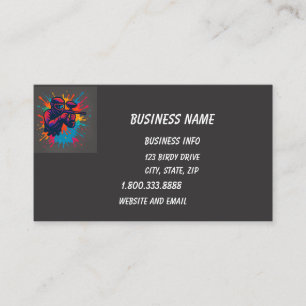 Paintball Logo Game Player Pop Art Graphic  Business Card
