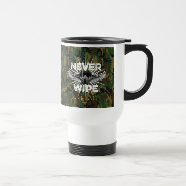 Paintball Never Wipe (camo) Travel Mug (Right)