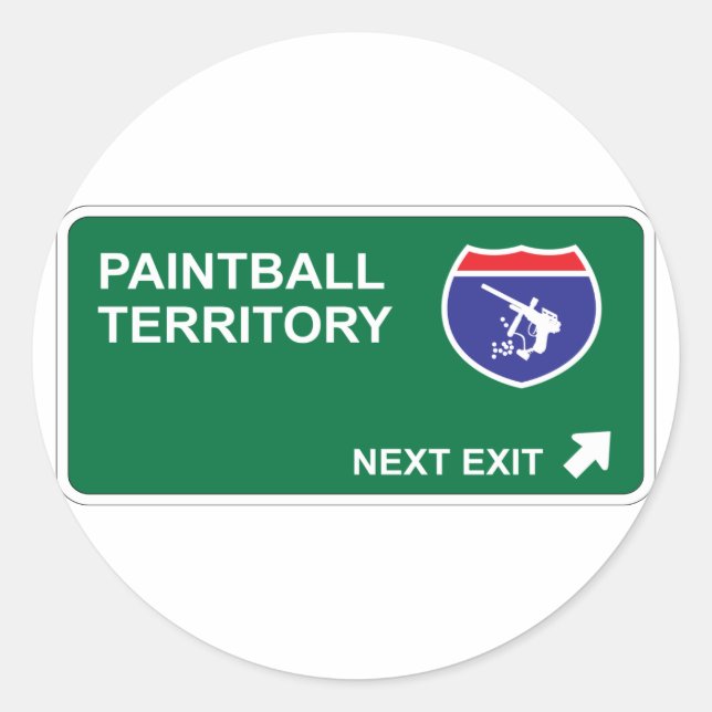 Paintball Next Exit Classic Round Sticker (Front)