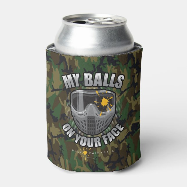 Paintball On Your Face Can Cooler (Can Front)