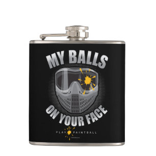 Paintball On Your Face Hip Flask