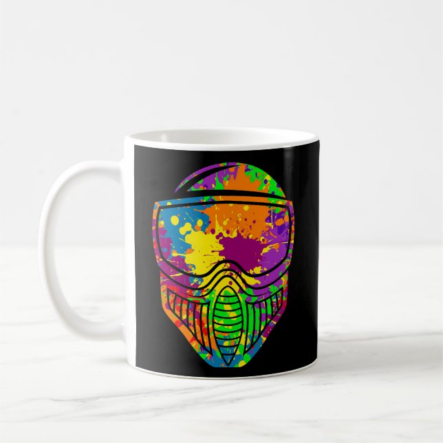 Paintball Paint Shooting Paintballer Air Gun Coffee Mug (Left)