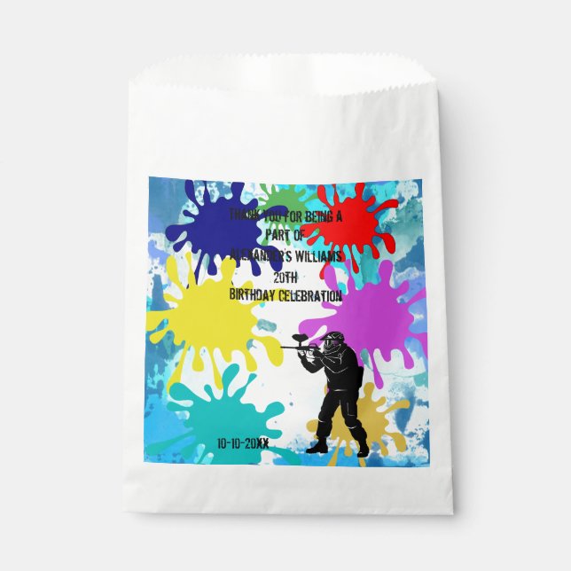 Paintball Party Favour Bags (Front)
