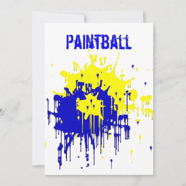 Paintball Party Invitation (Front)