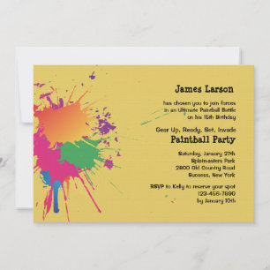 Paintball Party Invitation
