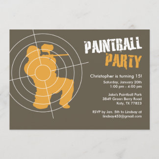 Paintball Party Invitations