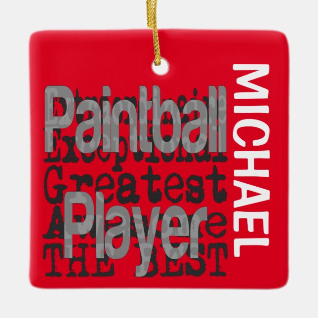 Paintball Player Extraordinaire CUSTOM Ceramic Ornament (Front)