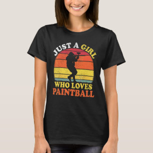 Paintball Player Vintage Just A Girl Who Loves Pai T-Shirt