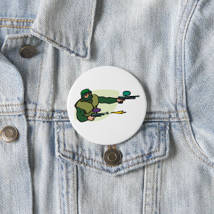 Paintball Player with Dual Markers Action Sports  7.5 Cm Round Badge