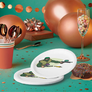 Paintball Player with Dual Markers Action Sports  Paper Plate