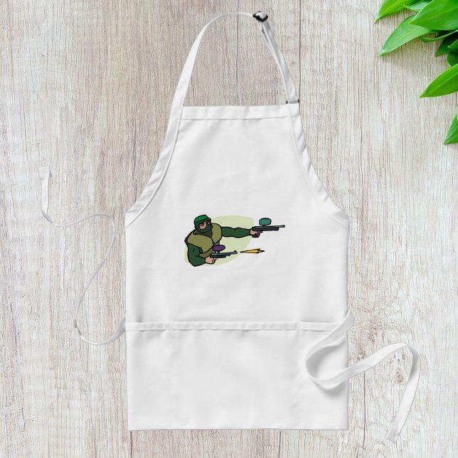 Paintball Player with Dual Markers Action Sports  Standard Apron (Creator Uploaded)