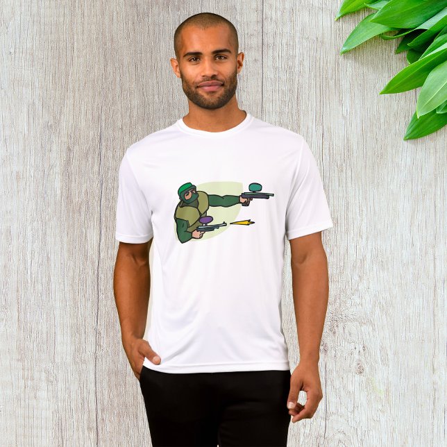Paintball Player with Dual Markers Action Sports  T-Shirt (Creator Uploaded)
