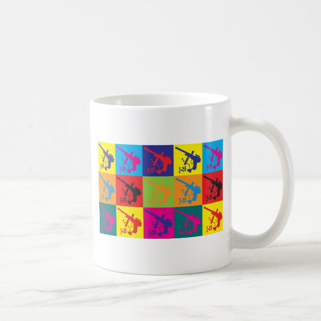 Paintball Pop Art Coffee Mug (Right)