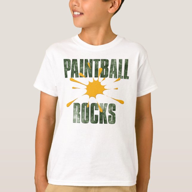 Paintball Rocks (green) T-Shirt (Front)