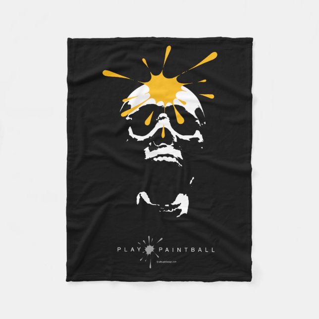 Paintball Skull Fleece Blanket (Front)