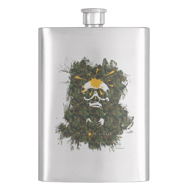 Paintball Skull Hip Flask (Front)