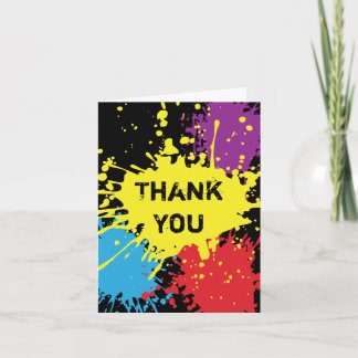 Paintball Splat Thank You Card