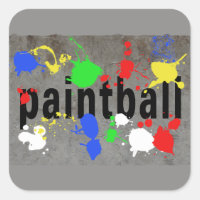 Paintball Splatter on Concrete Wall