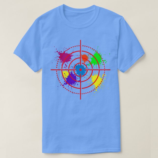 Paintball Target Shooting Sport Paintballer Air Gu T-Shirt (Design Front)