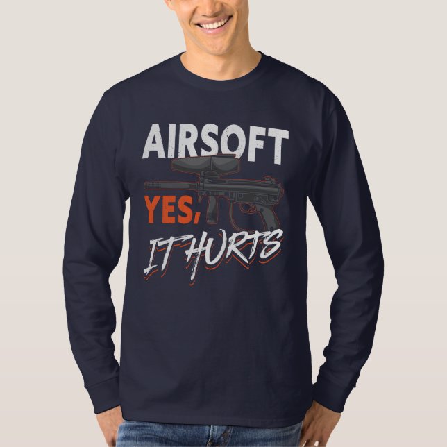 Paintball Yes It Hurts Party Outdoors T-Shirt (Front)