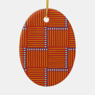 Paintbrush Crosshatch Ceramic Tree Decoration