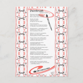 paintbrush poem postcard