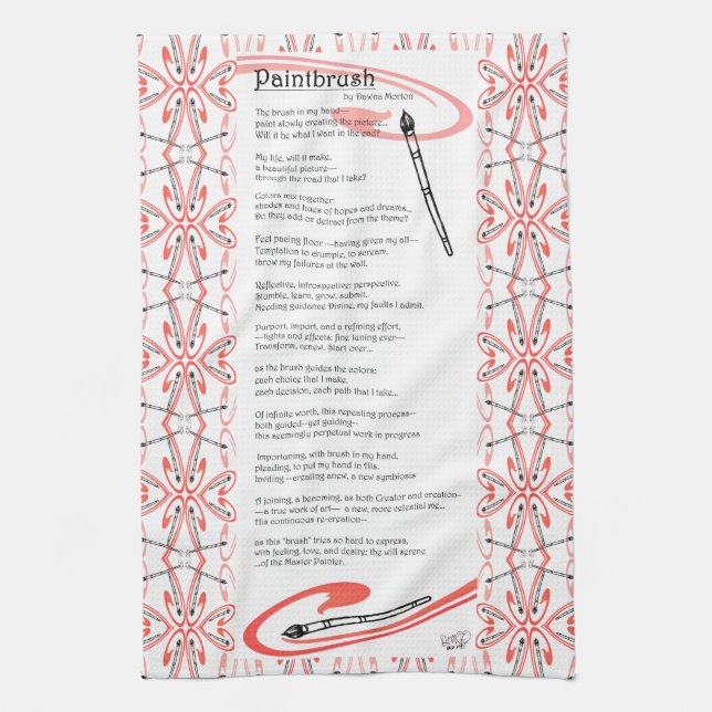 paintbrush poem tea towel (Vertical)