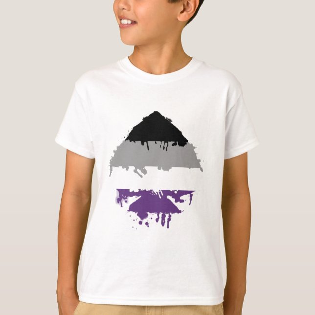 Paintdrip Asexual Ace T-Shirt (Front)