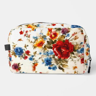 Painted Еlegant & Delicate Colourful Summer Flower Dopp Kit