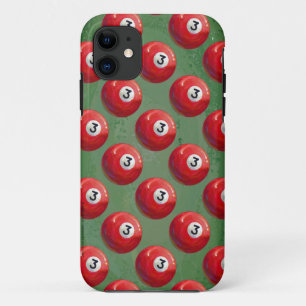 Painted 3 Pool Ball Pattern Case-Mate iPhone Case