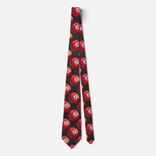 Painted 3 Pool Ball Pattern Tie