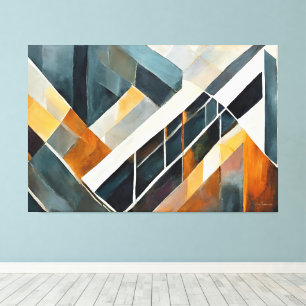 Painted abstract art earth tone  canvas print
