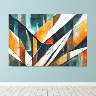 Painted abstract art earth tone  canvas print