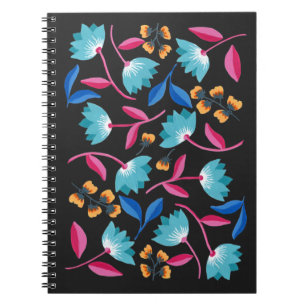 Painted Abstract Floral Notebook