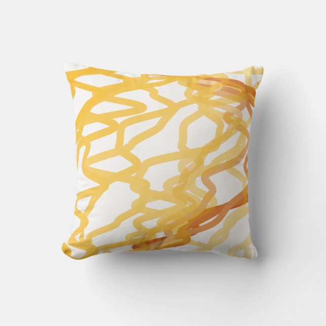 Painted Abstract Lines Cushion (Front)