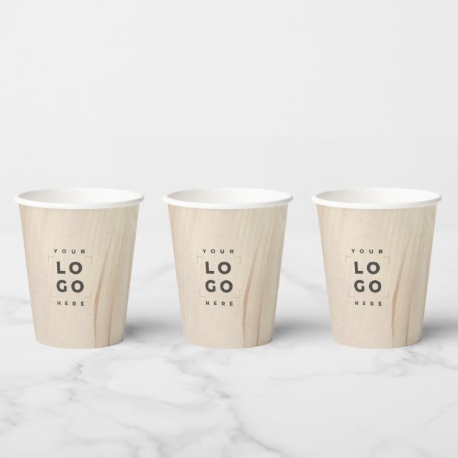 Painted Abstract Natural Elegant Neutral QR code Paper Cups (Multi)