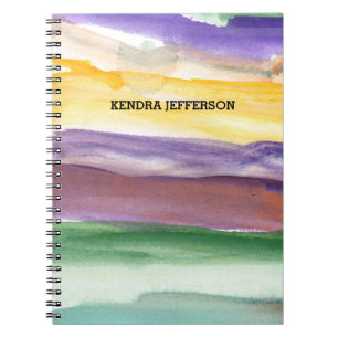 painted abstract spiral notebook