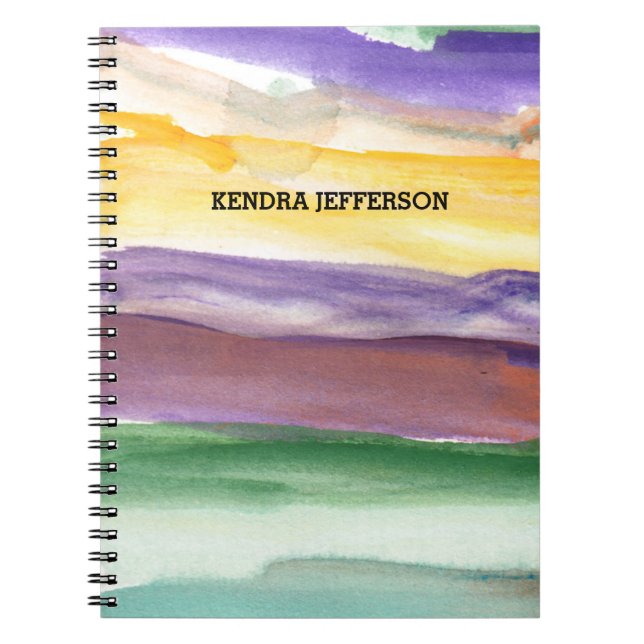 painted abstract spiral notebook (Front)