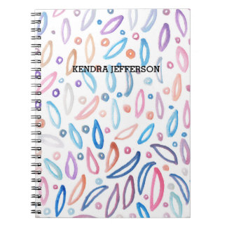 painted abstract spiral notebook