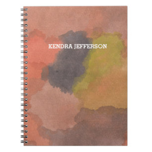 painted abstract spiral notebook