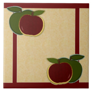 Painted Apples (foe/cranberry) Tile