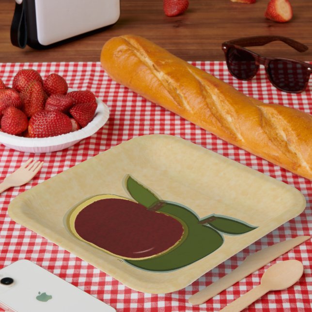 Painted Apples (foe finish) Plate (Picnic)