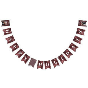 Painted Arch Holiday Party Bunting Banner - Red