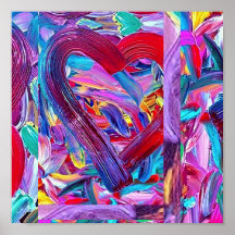 Painted Art Heart, Brushstrokes