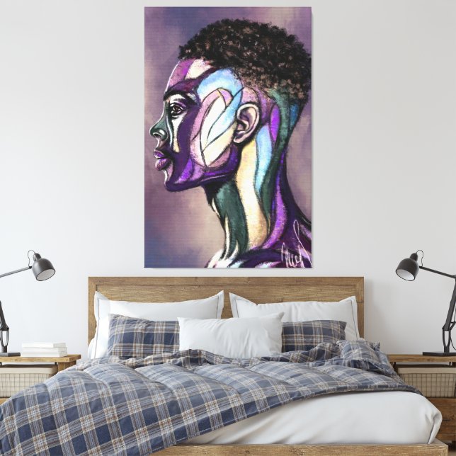 Painted Art Man Canvas Print (Insitu(Bedroom))