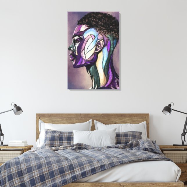Painted Art Man Canvas Print (Insitu(Bedroom))