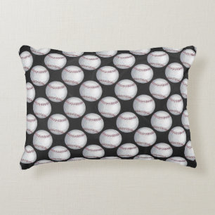 Painted Baseball Pattern Decorative Cushion
