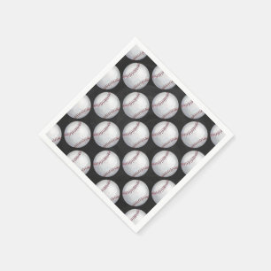 Painted Baseball Pattern Napkin