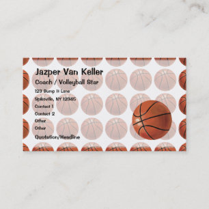 Painted Basketball Pattern Business Card