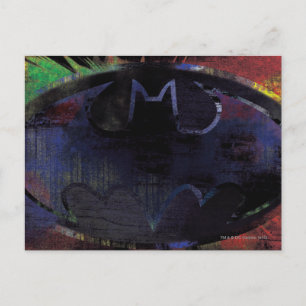 Painted Bat Symbol Postcard